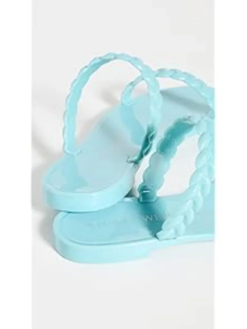 Stuart Weitzman Turquoise Blue Braida Sawyer Jelly Sandals Size 7